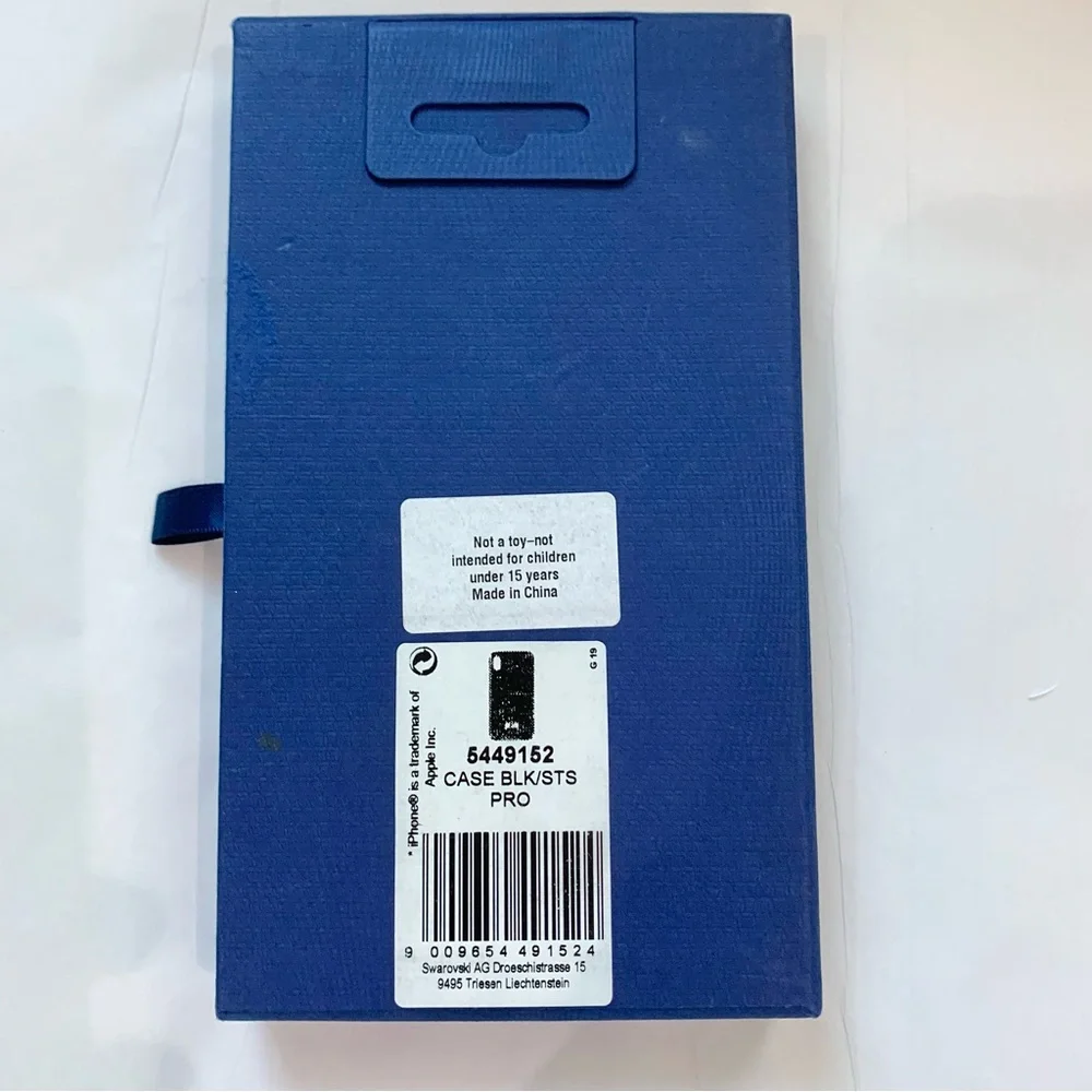 NEW Swarovski iPhone XS Max Case Gold Crystals Glitter Black NIB